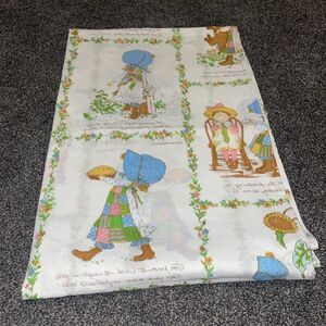 Vintage Holly Hobbie Twin Flat Sheet Morgan Jones 64x96" Words Of Wisdom 1976 B5